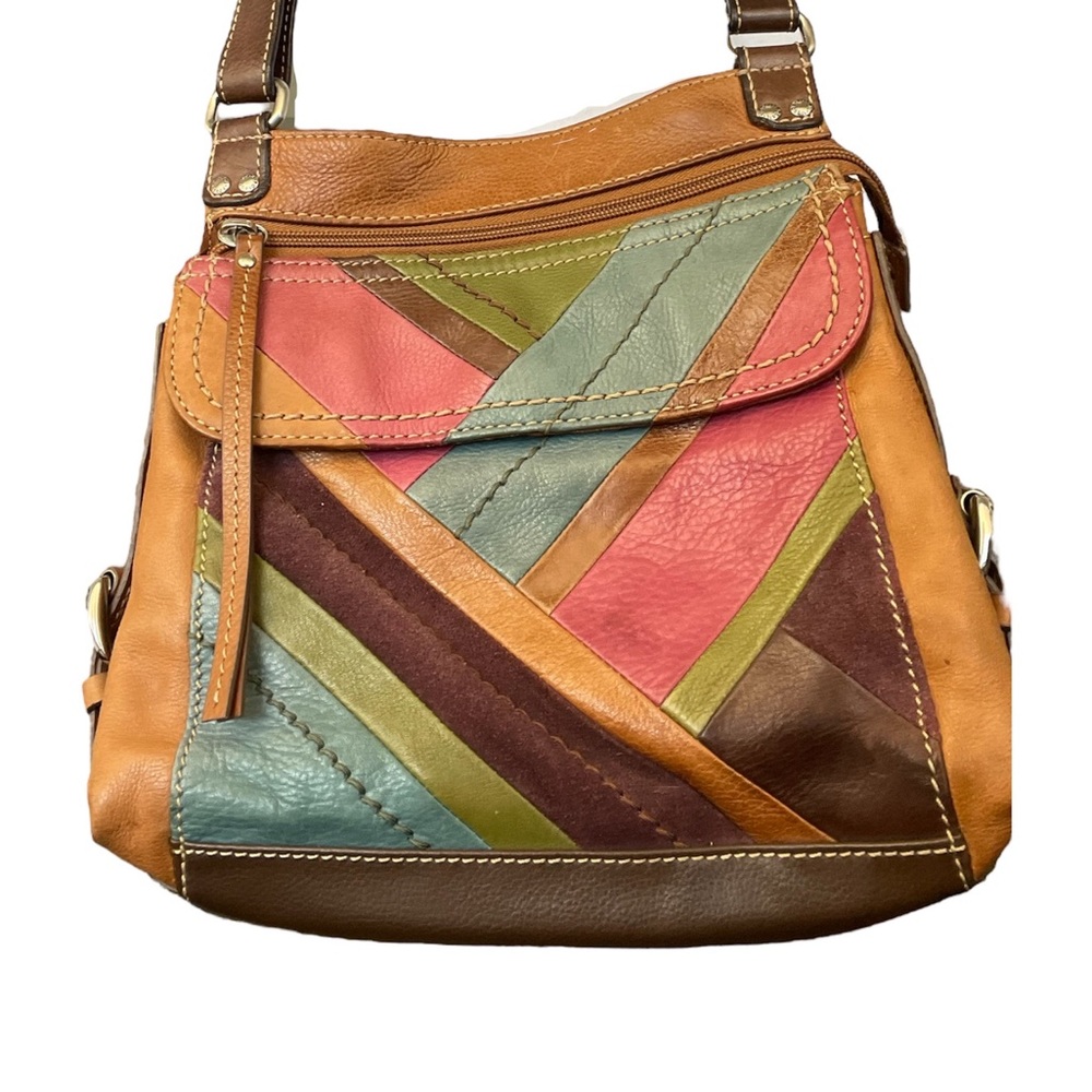 Fossil leather purse handbag multicolor